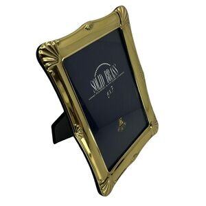 Rare‎ Vintage Solid Brass 5x7” Hand Polished Mid-Century Picture Frame